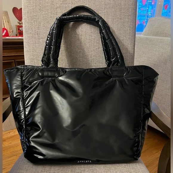 Athleta Shiny Puffer Tote Bag - Picture 1 of 10